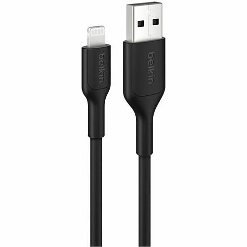 Belkin CAA019FQ1MBK Cables Belkin Boostcharge Usb-a Cable With Lightning Connector, 3.3ft/1m, Black - 3.28 Ft Lightning/usb Dat 745883915873