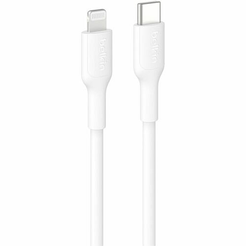Belkin CAA021FQ1MWH Cables Belkin Usb-c Cable With Lightning Connector, 3.3ft/1m, White - 3.28 Ft Lightning/usb-c Data Transfer 745883916023