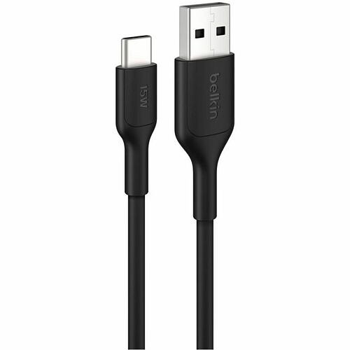 Belkin CAB021FQ2MBK Cables Belkin Boostcharge Usb-a To Usb-c Cable 15w, 6.6ft/2m, Black - 6.56 Ft Usb-c/usb-a Data Transfer Cab 745883915248