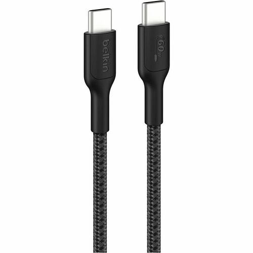 Belkin CAB024FQ1MBK Cables Belkin Braided Usb-c To Usb-c Cable 60w, 3.3ft/1m, Black - 3.28 Ft Usb-c Data Transfer Cable For Sma 745883915552