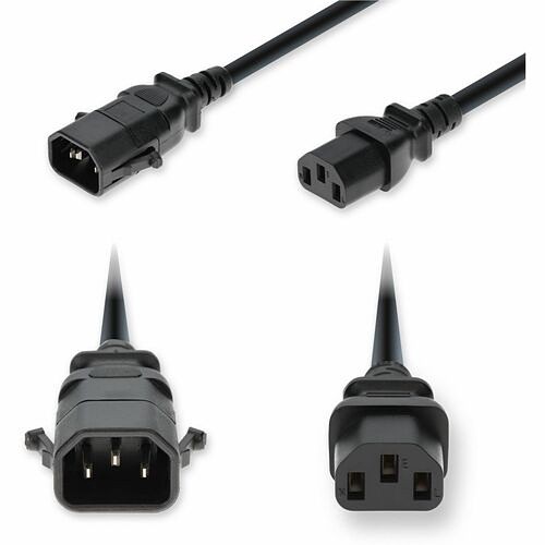 Addon ADD-C142C13PC18G13FB Power Cords Addon Standard Power Cord - 18 Gauge - 250 V / 10 A - Black - 13 Ft Cord Length - Iec 60320 C14 / Ie Addc142c13pc18g13fb 199278079693