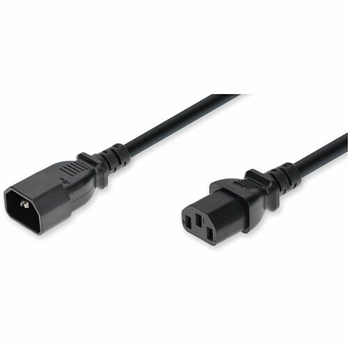 Addon ADD-C142C13C18G20FBK Power Cords Addon Standard Power Cord - 18 Gauge - 250 V / 10 A - Black - 20 Ft Cord Length - Iec 60320 C14 / Ie Addc142c13c18g20fbk 199278083997