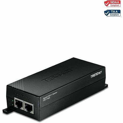 Trendnet TPE-116GI Power Injectors/Splitters Trendnet Gigabit Poe++ Injector, Tpe-116gi, Supplies Poe (15.4w), Poe+ (30w), Or Poe++ (60w), Networ Tpe116gi 710931163285