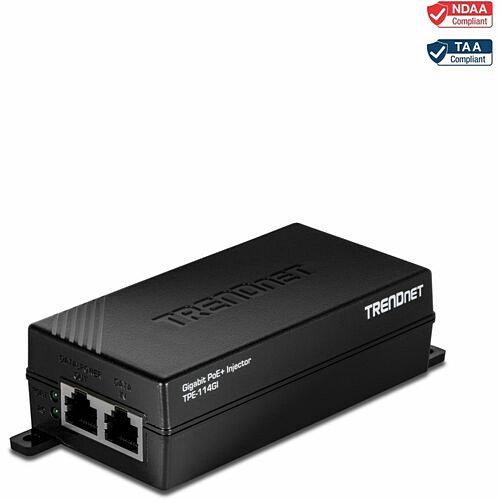 Trendnet TPE-114GI Power Injectors/Splitters Trendnet Gigabit Poe+ Injector, Tpe-114gi, Supplies Poe (15.4w), Poe+(30w), Network A Poe Device Up  Tpe114gi 710931163261