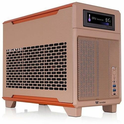 Thermaltake CA-11A-00SGNN-00 Computer Cases Thermaltake Tr100 Gravel Sand Mini Tower Chassis - Mini-tower - Gravel Sand - Steel, Spcc - 2 X Bay  Ca11a00sgnn00 840480305543
