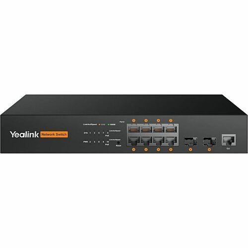 Yealink 1303227 Switches & Bridges Yealink Rch80 Ethernet Switch - 8 Ports - Manageable - Gigabit Ethernet - 10/100/1000base-t, 1000bas 841885126207