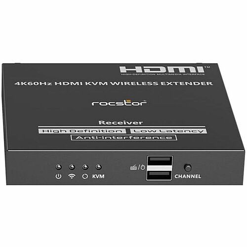 Rocstor Y10G025-B1 KVM Consoles/Extenders Rocstor Truereach Tr22 Kvm Extender Receiver - 164.04 Ft Range - 4096 X 2160 Maximum Video Resolutio Y10g025b1 