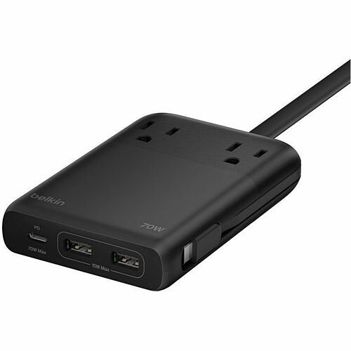 Belkin SRZ002TT5 Power Adapters Belkin 2-outlet Charging Station With Usb Ports And Usb-c Cable 70w - 70 W - 4.92 Ft Cable (srz002tt 745883914197