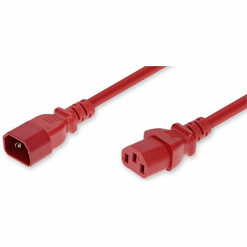 Addon ADD-C142C13C18G7FRD Power Cords Addon Standard Power Cord - 18 Gauge - 250 V / 10 A - Red - 7 Ft Cord Length - Iec 60320 C14 / Iec 6 Addc142c13c18g7frd 199278083591