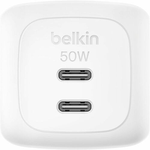 Belkin WCH019DQWH Power Adapters Belkin Boostcharge Pro Dual Usb-c Gan Wall Charger 50w - 50 W - White (wch019dqwh) 745883921454