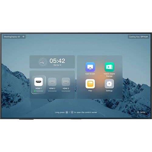 Yealink 1203690 Collaboration Displays Yealink Meetingdisplay 1203690 Collaboration Display - 65" Lcd - 4 Gb - 3840 X 2160 - 500 Nit - 1,20 841885125996