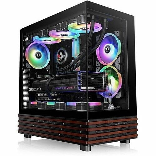 Thermaltake CA-1Y7-00M1WN-WS Computer Cases Thermaltake View 270 Plus Ws Argb Mid Tower Chassis - Mid-tower - Black - Tempered Glass, Wood, Spcc Ca1y700m1wnws 840480305567