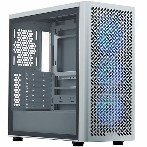 Cooler Master E502-WGNN-SAZ Computer Cases Cooler Master Effortless Efficiency Elite 502 - Mid-tower - White - Steel, Tempered Glass, Mesh - 4  E502wgnnsaz 884102131868