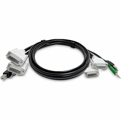 Startech SK2DVMMKVM10-TAA Cables Startech.com 10ft (3m) Dual-dvi Kvm Cable, Usb 2.0, 3.5mm Audio, Universally Compatible Combo Cable  Sk2dvmmkvm10taa 065030925891