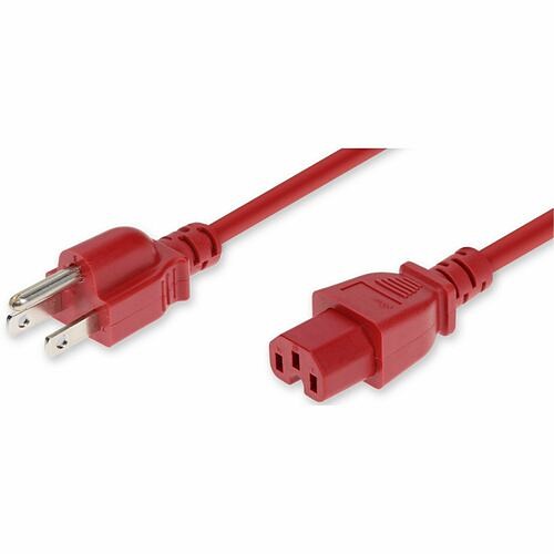 Addon ADD-N5152C15C14G10FRD Power Cords Addon Standard Power Cord - 14 Gauge - 250 V / 15 A, 125 V - Red - 10 Ft Cord Length - Nema 5-15p /  Addn5152c15c14g10frd 199278100786