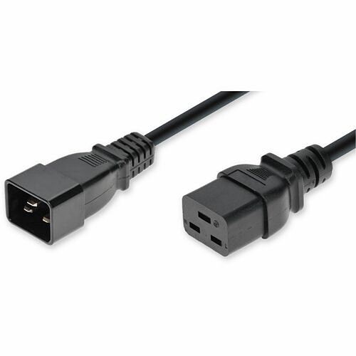Addon ADD-C202C19C12G15FBK Power Cords Addon Standard Power Cord - 12 Gauge - 250 V / 20 A - Black - 15 Ft Cord Length - Iec 60320 C20 / Ie Addc202c19c12g15fbk 199278095419