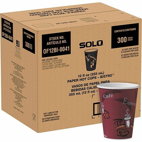 Solo Cup OF12BI0041 Cups & Mugs Single Sided Paper Hot Cups SCCOF12BI0041 041165159967