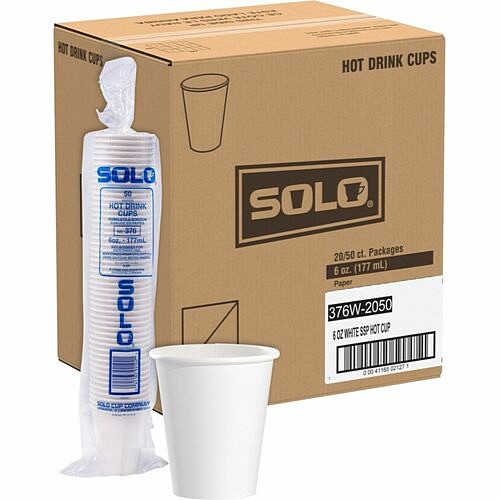 Solo Cup 376W2050 Cups & Mugs 6 Oz Paper Hot Cups SCC376W 041165021271