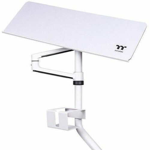 Thermaltake GSC-ACC-KBASWH-01 Keyboard Trays/Drawers Thermaltake Keyboard And Mouse Tray - 28.7" Height - Snow - Steel, Plastic (gsc-acc-kbaswh-01) Gscacckbaswh01 841163097601