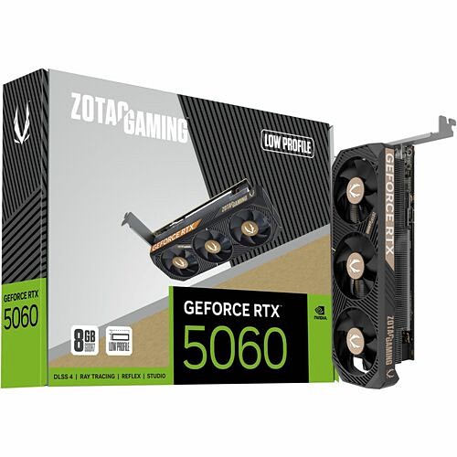 Zotac ZT-B50600L-10L Graphic Cards Zotac Nvidia Geforce Rtx 5060 Graphic Card - 8 Gb Gddr7 - Half-height/low-profile - 7680 X 4320 - 2. Ztb50600l10l 810012086080