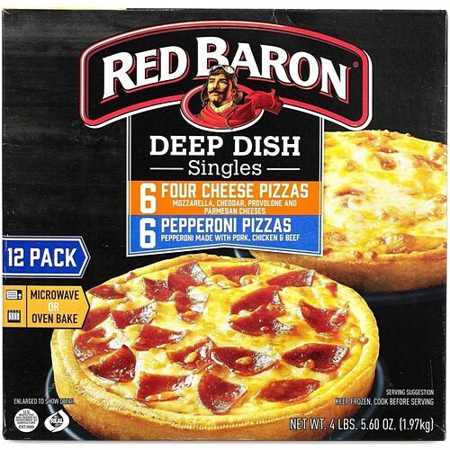 Green Rabbit 74924 Snacks Red Barron Deep-dish Pizza Singles GRR90300007 