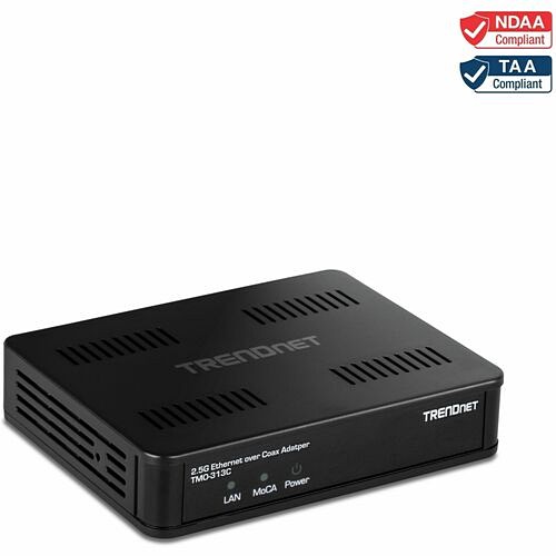 Trendnet TMO-313C Transceivers/Media Converters Trendnet 2.5gbps Ethernet Over Coax Adapter - 1 X Network (rj-45) - 1x F-type Ports - 2.5 Gigabit Et Tmo313c 710931503258