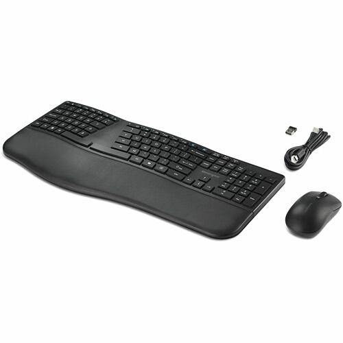 Kensington K72486NA Keyboard & Mouse Combos Kensington Pro Fit Ergo Km680 Eq Rechargeable Desktop Set - Usb Type A Wireless Bluetooth/rf 5.4 2.4 085896724865