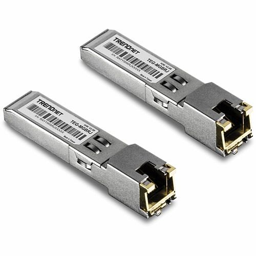Trendnet TEG-MGBRJ/2 Switch Modules Trendnet 2-pack 1000base-t Rj45 Copper Sfp Module - For Data Networking, Optical Network - 1 X Rj-45 Tegmgbrj2 710931141436