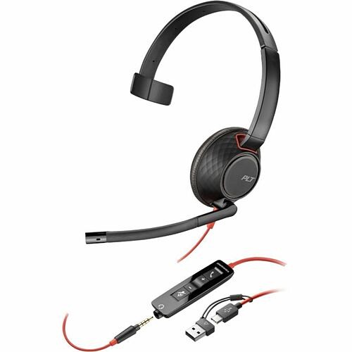 Hp 207577-01 Headsets/Earsets Poly Blackwire 5210 Headset - Microsoft Teams Certification - Mono - Usb Type A, Mini-phone (3.5mm)  20757701 
