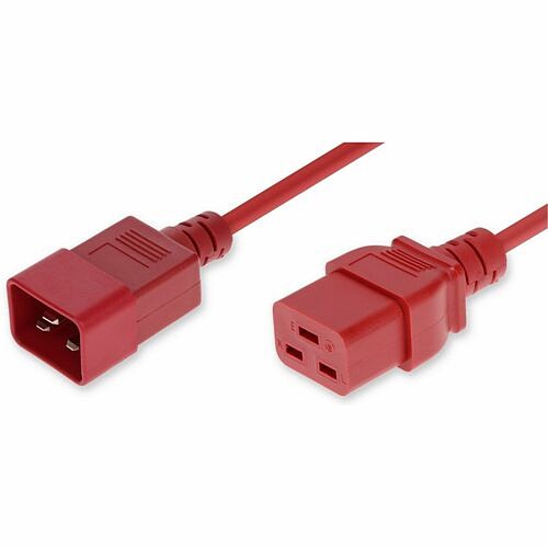 Addon ADD-C202C19C14G6FRD Power Cords Addon Standard Power Cord - 14 Gauge - 250 V / 15 A - Red - 6 Ft Cord Length - Iec 60320 C20 / Iec 6 Addc202c19c14g6frd 199278115667