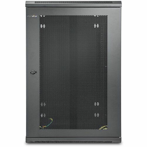 Rocstor Y10E090-B1 Rack Equipment Rocstor Solidrack 18u Ups-depth Wall-mount Half-height Rack Enclosure - For Network Equipment, Serve Y10e090b1 810136922691