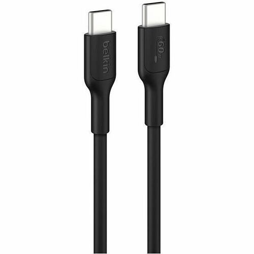 Belkin CAB023FQ2MBK Cables Belkin Boostcharge Usb-c To Usb-c Cable 60w, 6.6ft/2m, Black - 6.56 Ft Usb-c Data Transfer Cable For 745883915460