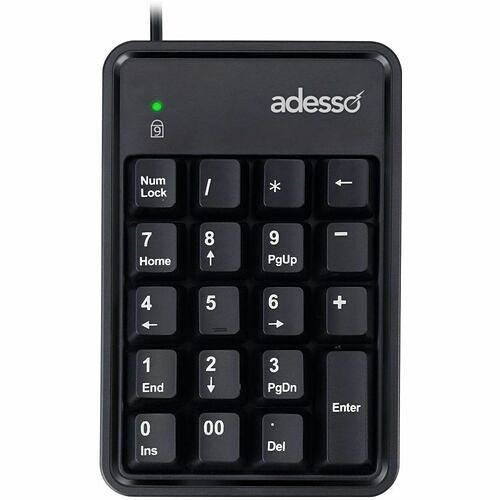 Adesso EASYTOUCH600UB Keyboards & Keypads Adesso Easytouch 600ub Keypad - Cable Connectivity - Compact - Usb Interface - 19 Key(s) - Windows 7 783750014649