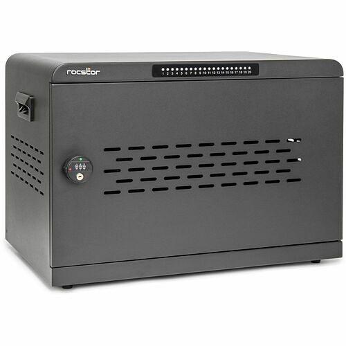 Rocstor VT0030-B1 Stands & Cabinets Rocstor Volt Uc20 Usb-c 20-device Charging Station Cabinet - 20 Devices Supported - 1 X Shelf(ves) - Vt0030b1 810136922868