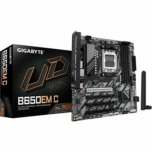 Gigabyte B650EM C Motherboards Gigabyte Ultra Durable B650em C Gaming Desktop Motherboard - Amd B650 Chipset - Socket Am5 - Micro A B650emc 889523055168