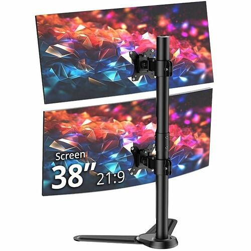 Siig CE-MT5J11-S1 Stands & Cabinets Siig Dual Vertical Monitor Stand - Heavy-duty Freestanding Mount For 13-38" Screens, Up To 26.5 Lbs  Cemt5j11s1 662774047294