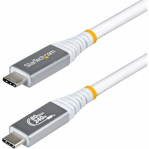 Startech CC18IN80GUSB4CABLEW Cables Startech.com 1.5ft (45cm) Usb4 Cable, 80gbps, Usb-if Certified Usb-c Cable, 240w, 8k 120hz/4k 240hz  065030923606
