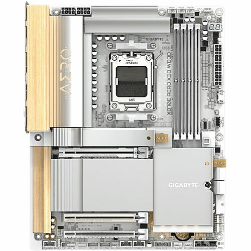 Gigabyte X870E AERO X3D WOOD Motherboards Gigabyte Ultra Durable X870e Aero X3d Wood Gaming Desktop Motherboard - Amd X870e Chipset - Socket A X870eaerox3dwood 889523056059