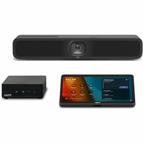 Logitech EXPMEETUPHETTOPW Video Conference Equipment Meetup 2 And Heckler Tabletop Stand For Mtr-w - For Video Conferencing, Meeting Space - Small Room Siz 