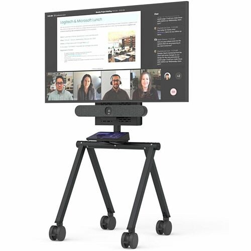 Logitech EXPHUDDLEHERSTANDA Video Conference Equipment Rbh And Heckler Rolling Stand For Mtr-a - For Video Conferencing, Meeting Space - 1920 X 1080 Video (l 