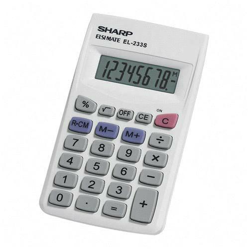 Sharp EL233SB Calculators El-233sb 8-digit Pocket Calculator SHREL233SB 074000017054