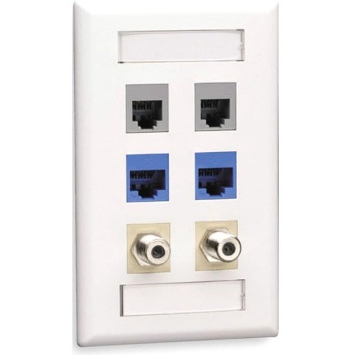 Black Box WPT482 Faceplates & Mounting Boxes Black Box Gigastation2 6 Socket Network Faceplate - 6 X Socket(s) - White (wpt482) 822088075639
