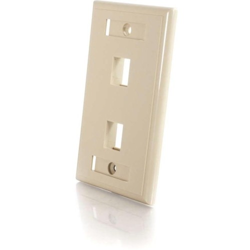 C2g 03711 Faceplates & Mounting Boxes 2 Socket Keystone Network/multimedia Faceplate 757120037118