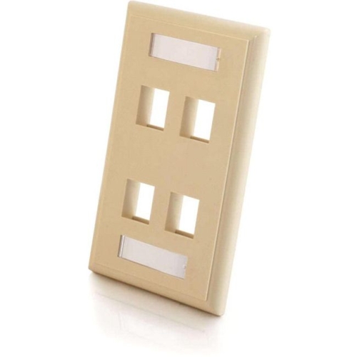 C2g 03713 Faceplates & Mounting Boxes 4 Socket Keystone Network/multimedia Faceplate 757120037132