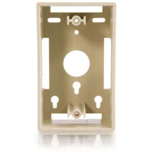 C2g 03838 Faceplates & Mounting Boxes C2g Single Gang Wall Box - Ivory - 1-gang - Wall Mount - Ivory (03838) 757120038382