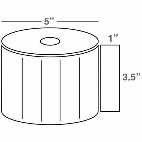 Wasp 633808403096 Labels Wasp 3.5" X 1.0" Tt Labels, 12 Rolls, 2300 Per Roll, 5" Od - X 1" Width X 3 1/2" Length - Roll - Per 633808403096