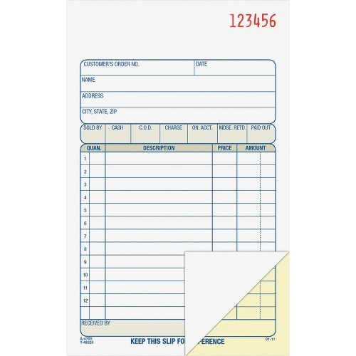 Tops DC4705 Forms & Record Keeping Carbonless 2-part Numbered Sales Order Books ABFDC4705 696530592520