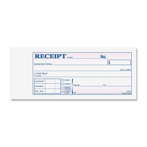 Tops TC2701 Forms & Record Keeping Tapebound 3-part Money Receipt Book ABFTC2701 696551402990
