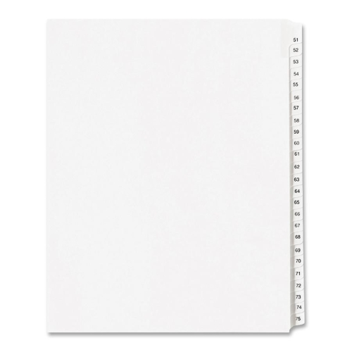 Avery Dennison 01703 Tab Indexes Side Tab Collated Legal Index Dividers AVE01703 818237516474