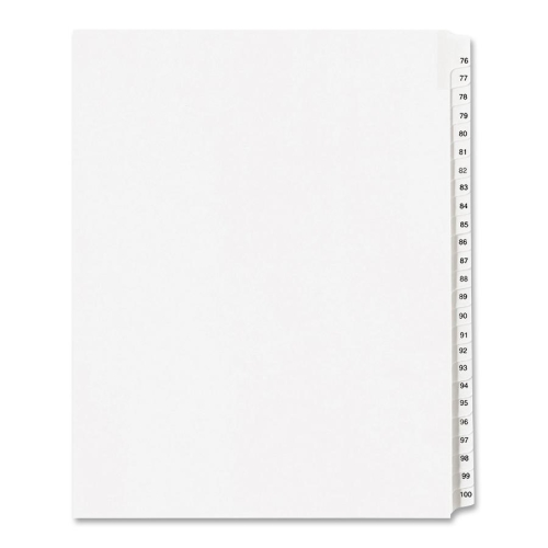 Avery Dennison 01704 Tab Indexes Side Tab Collated Legal Index Dividers AVE01704 695976441775